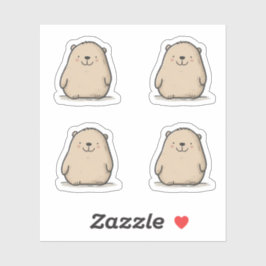 Schattigee Waterverf wombat Sticker