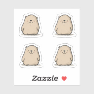 Schattigee Waterverf wombat Sticker