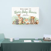 Schattigee Waterverf Woodland Animal Baby shower B Spandoek (Beurs)