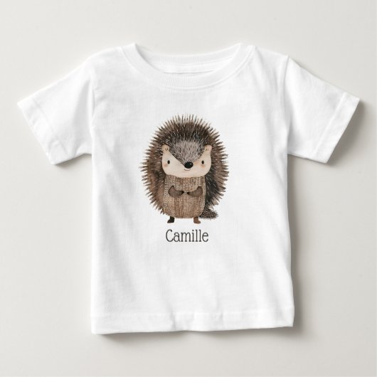 Schattigee Waterverf Woodland Animal Hedgehog Baby (Voorkant)