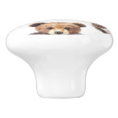 Schattigee Waterverf Woodland Animals Nursery Room Keramische Knop (Zijkant)