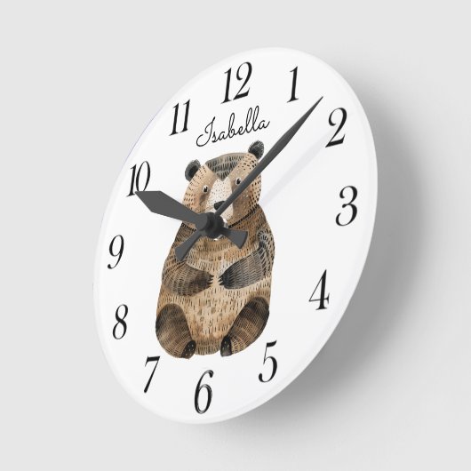 Schattigee Waterverf Woodland Beer Ronde Klok (Hoek)