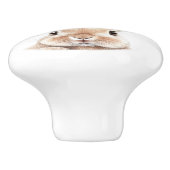 Schattigee Waterverf Woodland Bunny Nursery Room Keramische Knop (Zijkant)