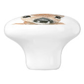 Schattigee Waterverf Woodland Deer Nursery Room Keramische Knop (Zijkant)