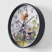 Schattigee Waterverf Woodland Fairy Vlinder Bloeme (Hoek)