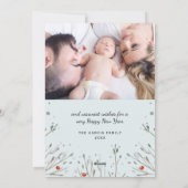 Schattigee Waterverf Woodland Feliz Navidad Foto Feestdagenkaart (Achterkant)