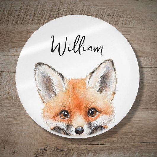 Schattigee Waterverf Woodland Fox Nursery Room Keramische Knop