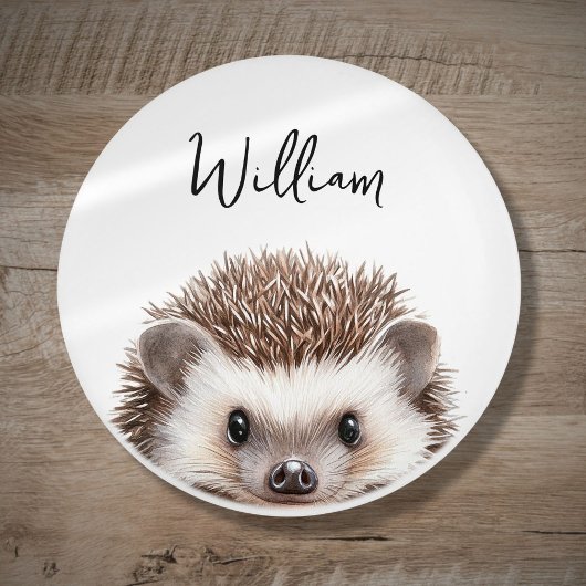Schattigee Waterverf Woodland Hedgehog Nursery Roo Keramische Knop