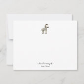 Schattigee waterverf Zebra Baby Dank u kaart (Voorkant)