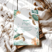 Schattigee Waterverf Zee Schildpad Diapper Raffle Informatiekaartje