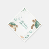 Schattigee Waterverf Zee Schildpad Servet (Hoek)