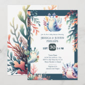 Schattigee Waterverf Zee Slugs Ocean Baby shower Kaart (Voorkant / Achterkant)