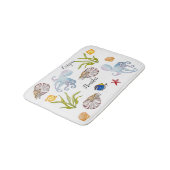 Schattigee waterverf zeebodembewoners badmat (Gekanteld)