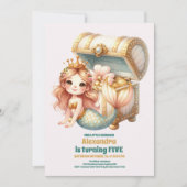 Schattigee Waterverf Zeemeermin Verjaardag Kaart (Voorkant)