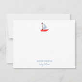 Schattigee waterverf zeilboot nautische Baby Bedankkaart (Voorkant)