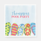 Schattigee Waterverf Zomer Teenslippers Custom Servet (Voorkant)