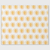 Schattigee Waterverf Zon Cadeaupapier (Vlak)