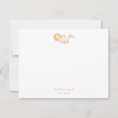 Schattigee waterverf Zonnesterren en wolken Dank u Bedankkaart (Voorkant)