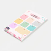 Schattigee weekplanner post-it® notes (Schuin)