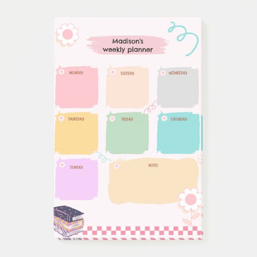 Schattigee weekplanner post-it® notes (Voorkant)