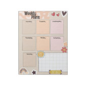 Schattigee weekplanner & to-do list Notitieblok (Linkerzijde)