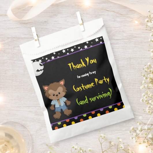 Schattigee weerwolf Boy Halloween Kostuumfeest Bedankzakje (Geknipt)