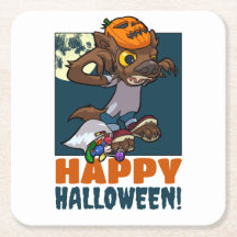 Schattigee weerwolf Happy Halloween! Trick or trea