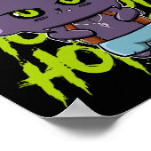 Schattigee weerwolf wolf wolf en anime horror lyca poster (Hoek)