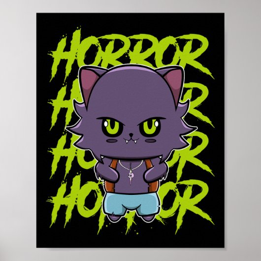 Schattigee weerwolf wolf wolf en anime horror lyca poster (Voorkant)
