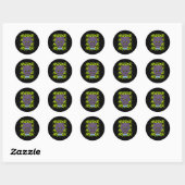 Schattigee weerwolf wolf wolf en anime horror lyca ronde sticker (Vel)