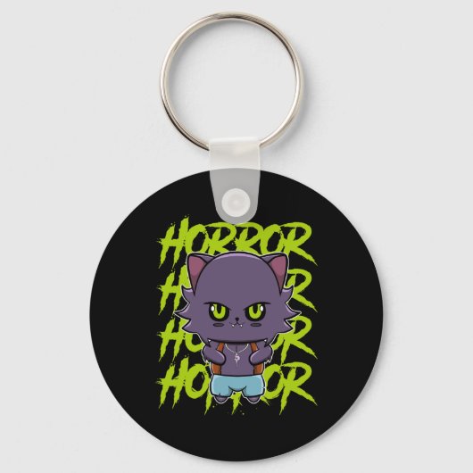 Schattigee weerwolf wolf wolf en anime horror lyca sleutelhanger (Voorkant)