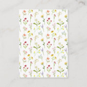 Schattigee weide kleine wilde bloem boek voor baby informatiekaartje (Achterkant)