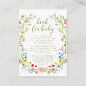 Schattigee weide kleine wilde bloem boek voor baby informatiekaartje (Voorkant)