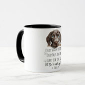 Schattigee Weimaraner Dog Funny Custom Mok (Voorkant links)