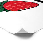 Schattigee welkome aardbeienpleister poster (Hoek)