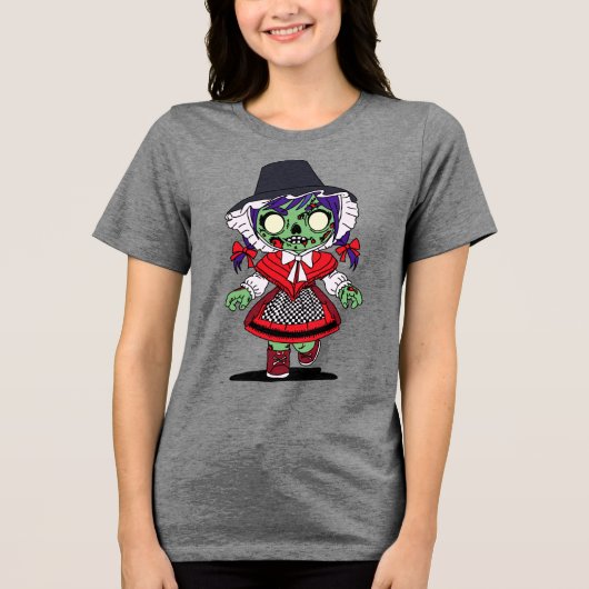 Schattigee Welsh Zombie Tri-Blend Shirt (Voorkant)