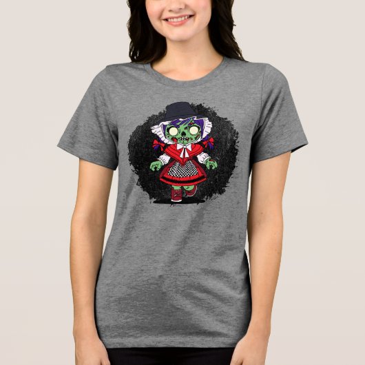 Schattigee Welsh Zombie Tri-Blend Shirt (Voorkant)