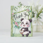 Schattigee wensen Panda Bedankkaart (Staand voorkant)