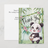 Schattigee wensen Panda Bedankkaart (Voorkant / Achterkant)