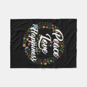 Schattigee Wereld Vrede Liefde Geluk Vredesteken H Fleece Deken (Voorkant (Horizontaal))