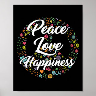 Schattigee Wereld Vrede Liefde Geluk Vredesteken H Poster