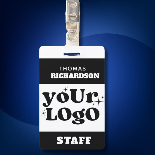 Schattigee werknemersnaam Tag Custom Business Logo Badge