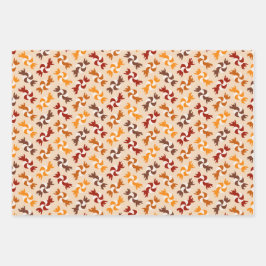 Schattigee wervelende Snoepjes bruinachtig Happy T Inpakpapier Vel