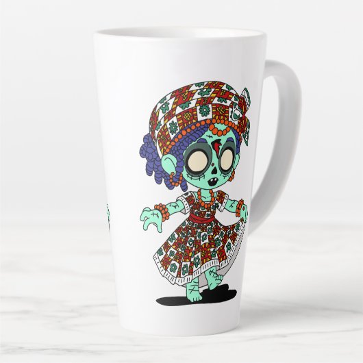 Schattigee West-Afrikaanse zombie Latte Mok (Rechterhoek)