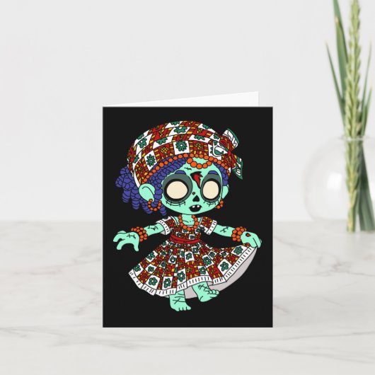 Schattigee West-Afrikaanse zombie Notitiekaartje (Voorkant)