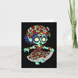 Schattigee West-Afrikaanse zombie Notitiekaartje