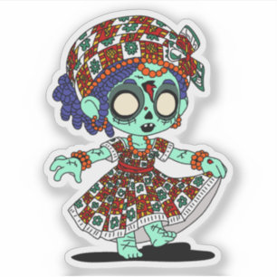 Schattigee West-Afrikaanse zombie Sticker