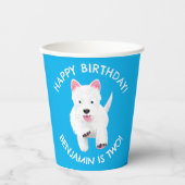 Schattigee West Highland terrier gepersonaliseerde Papieren Bekers (Voorkant)