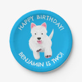 Schattigee West Highland terrier gepersonaliseerde Papieren Bordje (Voorkant)