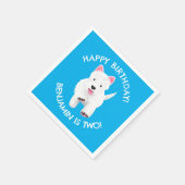 Schattigee West Highland terrier gepersonaliseerde Servet (Hoek)
